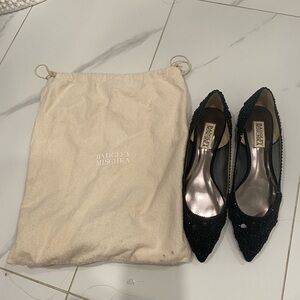 Badgley Mischka Black Sequin flat